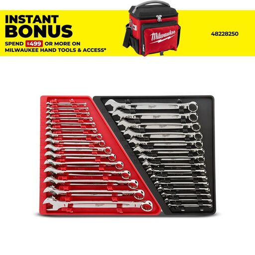Milwaukee MWRE30 30pce Metric & SAE Combination Wrench Set