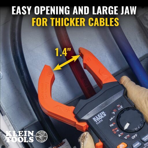 Klein A-CL810 600A AC/DC Auto-Ranging TRMS Clamp Meter with Worklight – image 9
