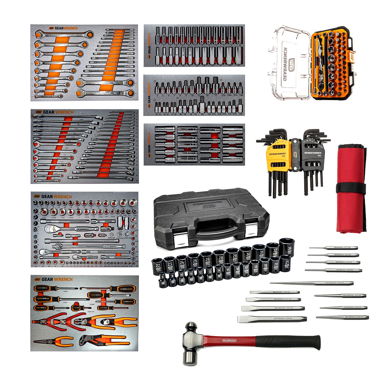 GEARWRENCH 88844GREY 339pce Combination Tool Kit with 26" 7 Drawer Tool Chest + 26" 7 Drawer Tool Trolley - Grey – image 3