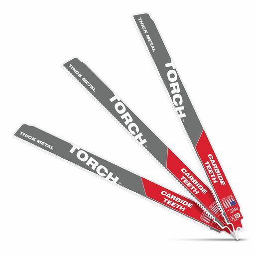 Milwaukee 48475303 (48005303) 3-Pack 300mm (12") 8TPI SAWZALL The TORCH with Carbide Teeth Blades – image 2