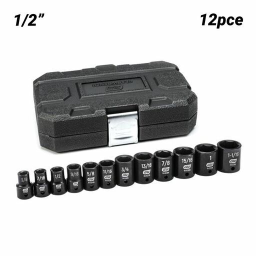 GEARWRENCH 84931N 12pce 1/2" Drive 6 Point Standard Impact SAE Socket Set