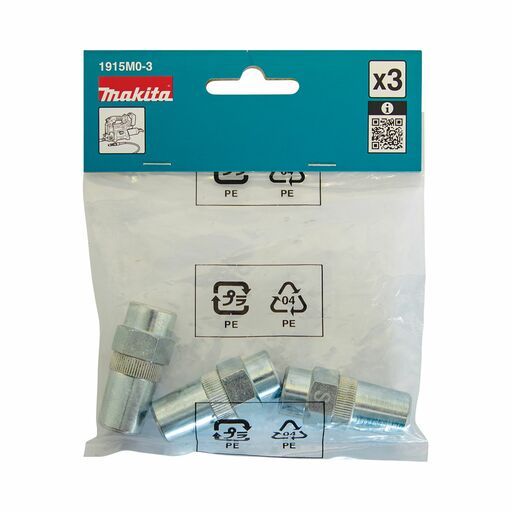 Makita 1915M0-3 3-Pack Grease Nipple Adapter to Suit GP001G & DGP180 – image 4