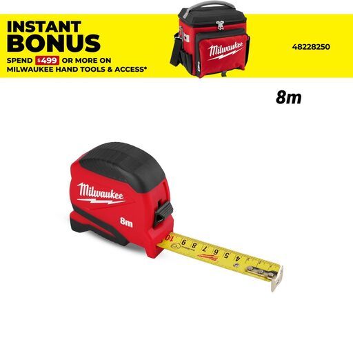 Milwaukee 4932498780T 8m Compact Tape Measure