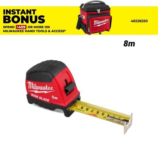 Milwaukee 4932499205T 8m Wide Blade Tape Measure