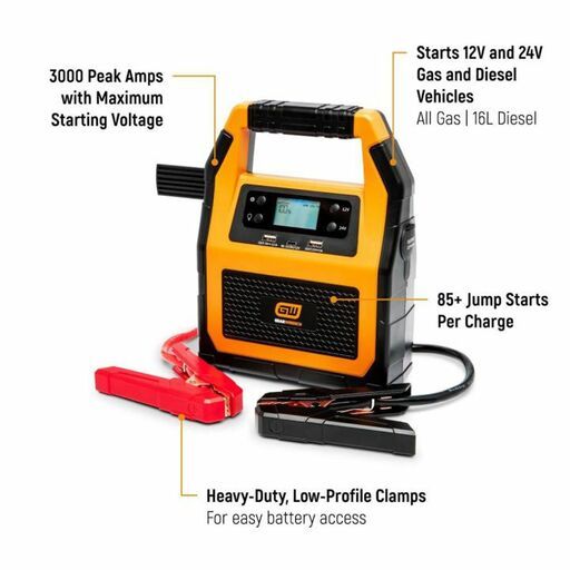 GEARWRENCH GWLBJ30AU 3000A 12V/24V Lithium Battery Jump Starter and Powerbank – image 7