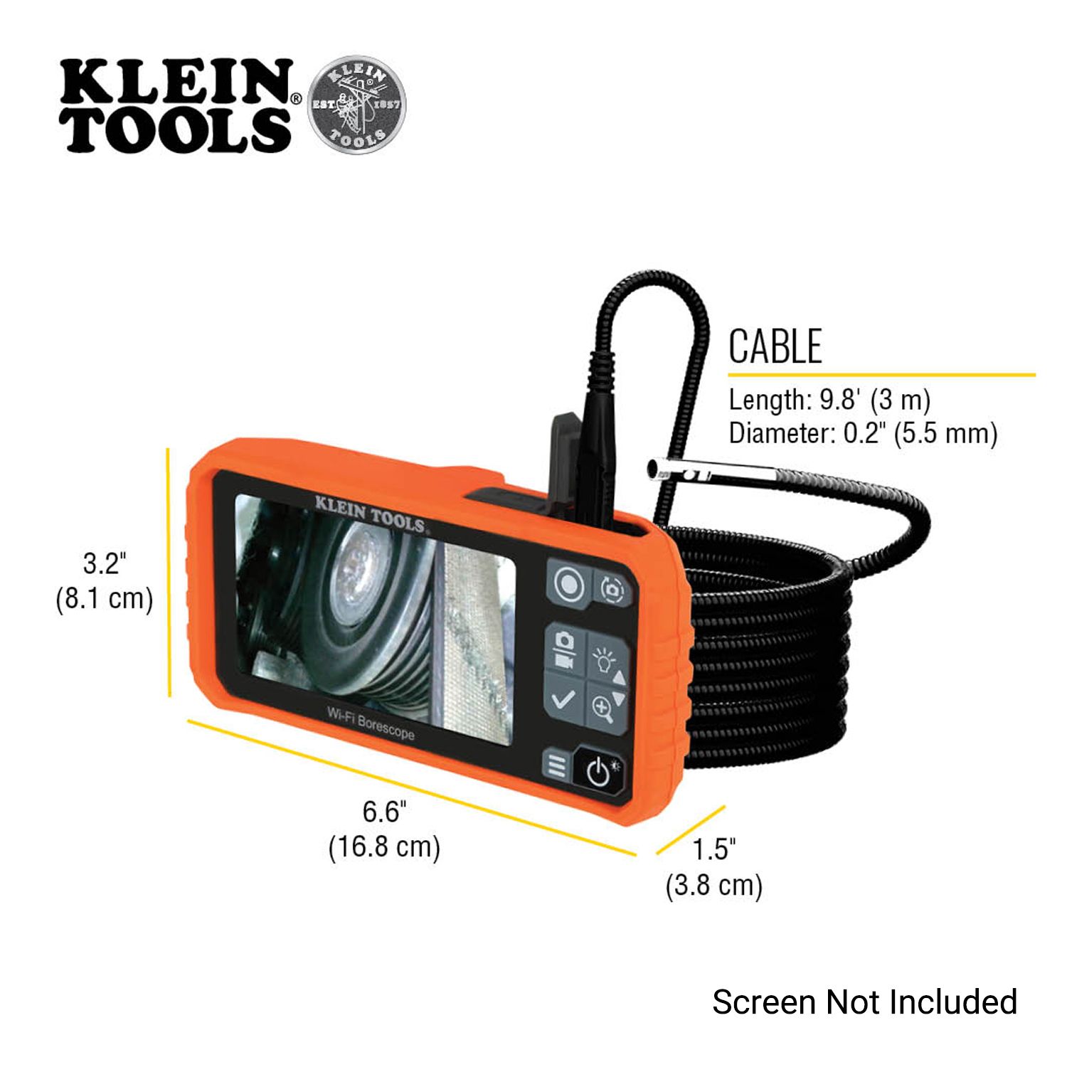 Klein A-69473 Pro Borescope 3m Armored USB-C 5.5mm IP67 Replacement Camera – image 3