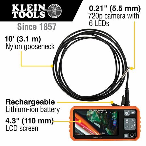 Klein A-ET17 Utility Borescope – image 9