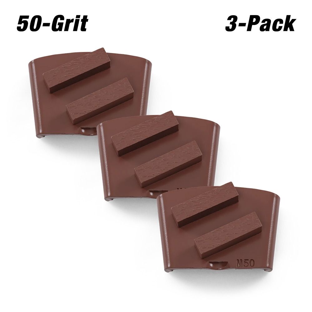 Husqvarna 547229402 3-Pack 50 Grit TACTI-GRIND EZ M Bronze - Medium Hard Cured Concrete – image 1