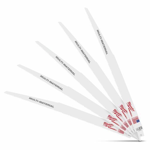 Milwaukee 48475094 (48005094) 5-Pack 300mm 12" 8/12TPI Thin Kerf Multi-Material SAWZALL Blades – image 2