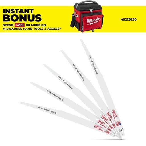 Milwaukee 48475094 (48005094) 5-Pack 300mm 12" 8/12TPI Thin Kerf Multi-Material SAWZALL Blades