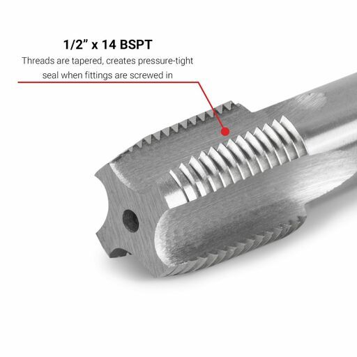 Daytona D12T14 1/2" x 14 BSPT Intermediate Hand Tap – image 4