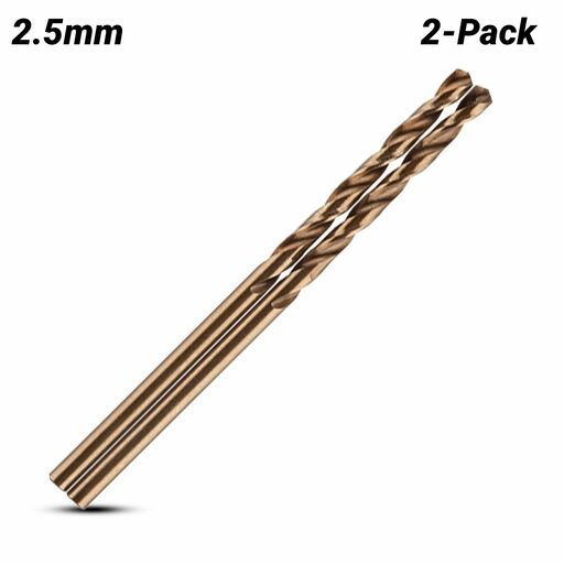 Milwaukee 48892504 2.5mm RED HELIX™ Cobalt Drill Bit 2 Pack – image 2