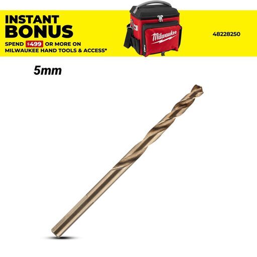 Milwaukee 48892512 5mm RED HELIX™ Cobalt Drill Bit