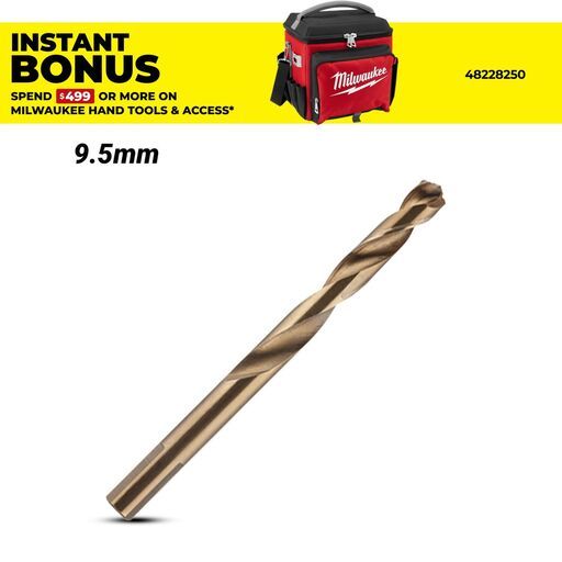 Milwaukee 48892522 9.5mm RED HELIX™ Cobalt Drill Bit
