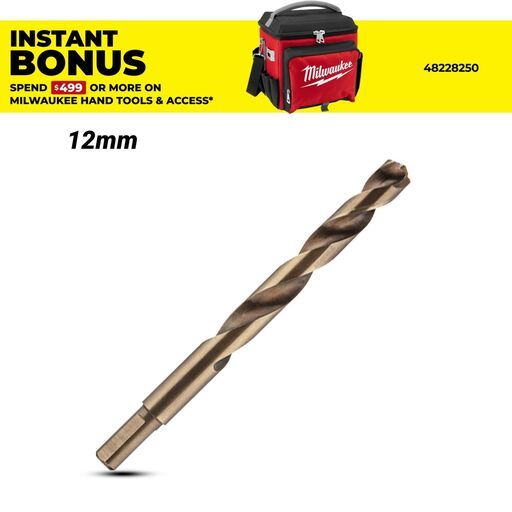 Milwaukee 48892527 12mm RED HELIX™ Cobalt Drill Bit