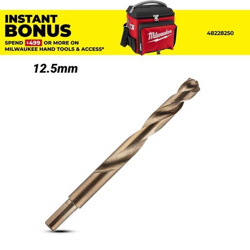 Milwaukee 48892528 12.5mm RED HELIX™ Cobalt Drill Bit