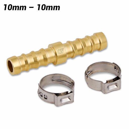 Cigweld CW687 10mm-10mm BlueJet Hose Connector with Clips