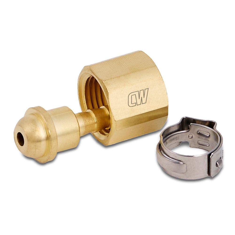 Cigweld CW689 5mm 5/8"-18 UNF RH BlueJet Hose Connection Kit with Clip – image 2