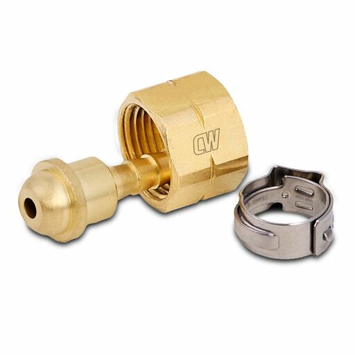 Cigweld CW690 5mm 5/8"-18 UNF LH BlueJet Hose Connection Kit with Clip – image 2