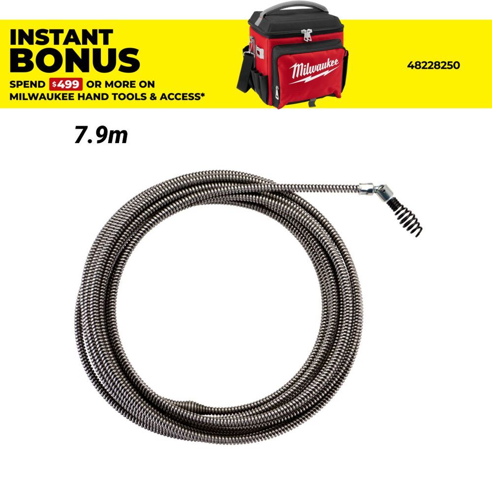 Milwaukee 48532562 7.9mm x 7.6m Drop Head Cable – image 1