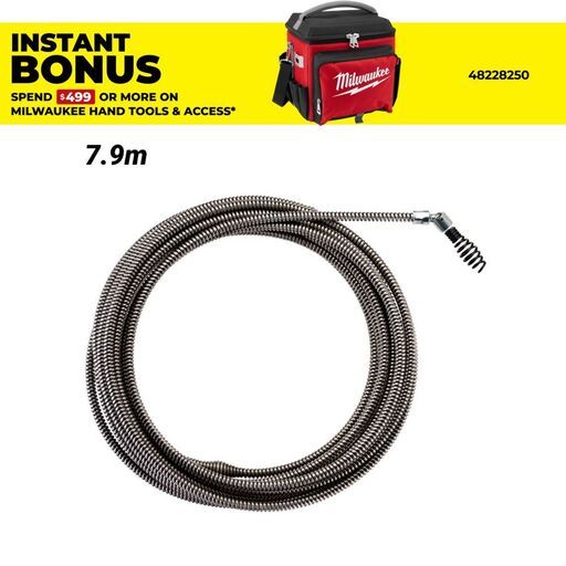 Milwaukee 48532562 7.9mm x 7.6m Drop Head Cable