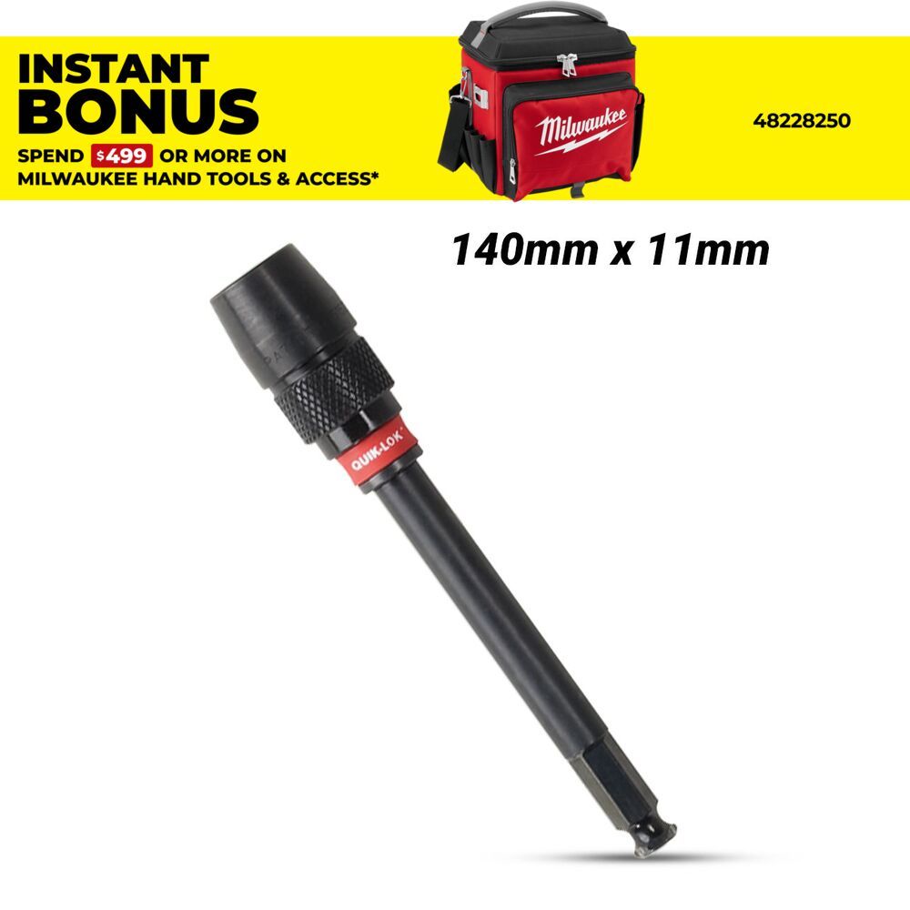 Milwaukee 48281030 140mm x 11mm Hex Universal QUIK-LOK Extension – image 1