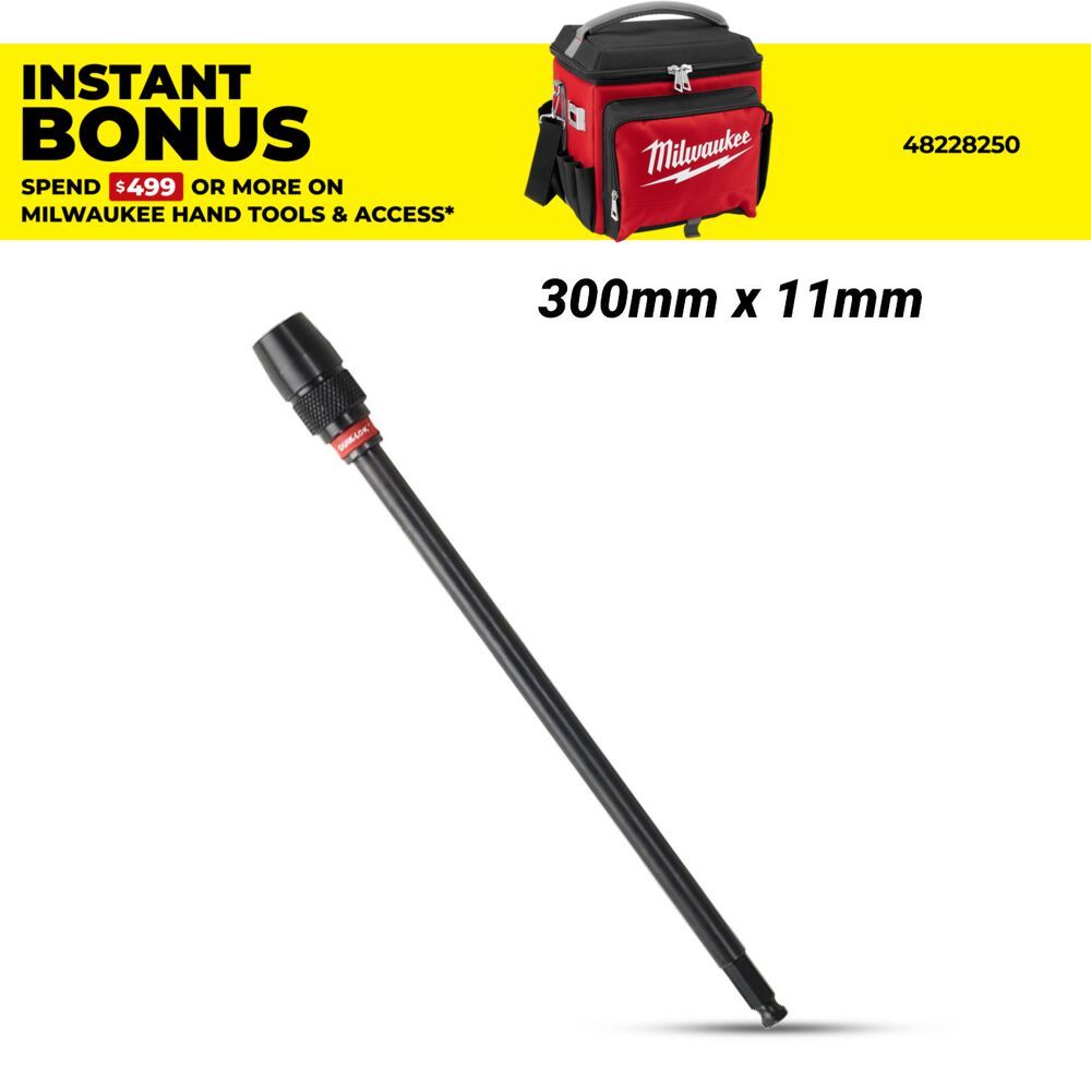 Milwaukee 48281040 300mm x 11mm Hex Universal QUIK-LOK Extension – image 1