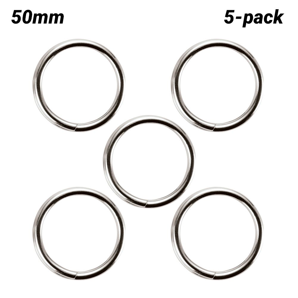 Milwaukee 48228883 5-Pack 50mm (2") 0.9kg (2lb) Split Ring Lanyard Attachment – image 2