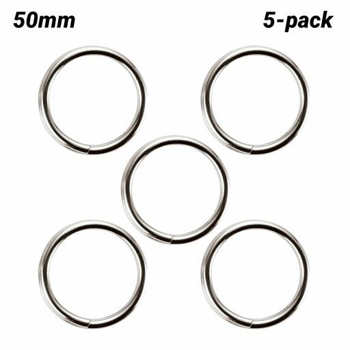 Milwaukee 48228883 5-Pack 50mm (2") 0.9kg (2lb) Split Ring Lanyard Attachment – image 2