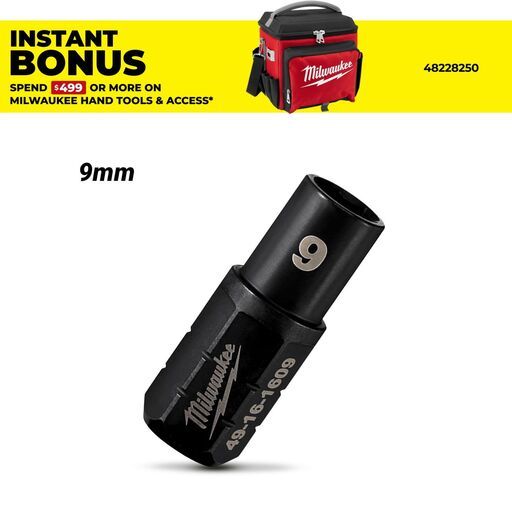 Milwaukee 49161609 M12 FUEL 9mm Insider Pass-Through Ratchet Socket