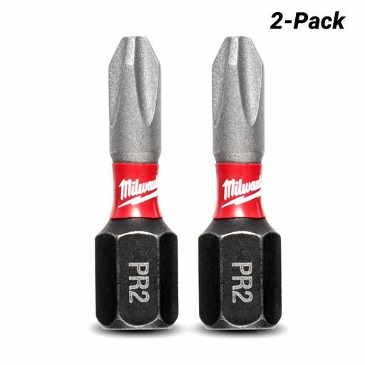 Milwaukee 48324444 2-Pack Phillips Reduced Diameter #2 SHOCKWAVE Insert Bit – image 2
