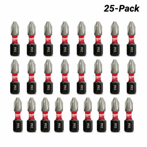Milwaukee 48324604 25-Pack Phillips #2 SHOCKWAVE Insert Bit – image 2