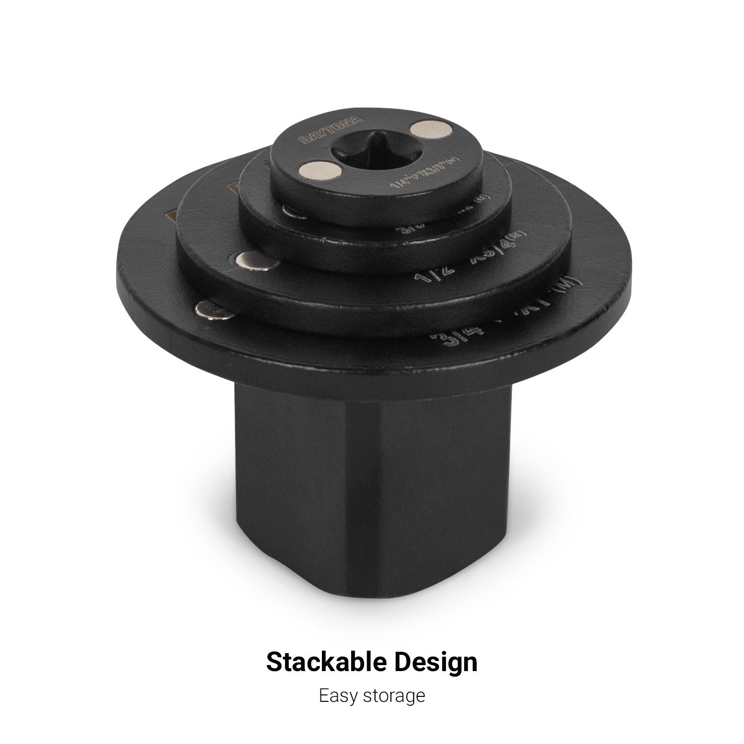 Daytona DISAS4 4pce Low Profile Impact Socket 1/4" - 1" Adaptor Set – image 4