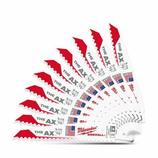 Milwaukee 48008021 25-Pack 150mm (6") 5TPI The AX SAWZALL Reciprocating Blades – image 4