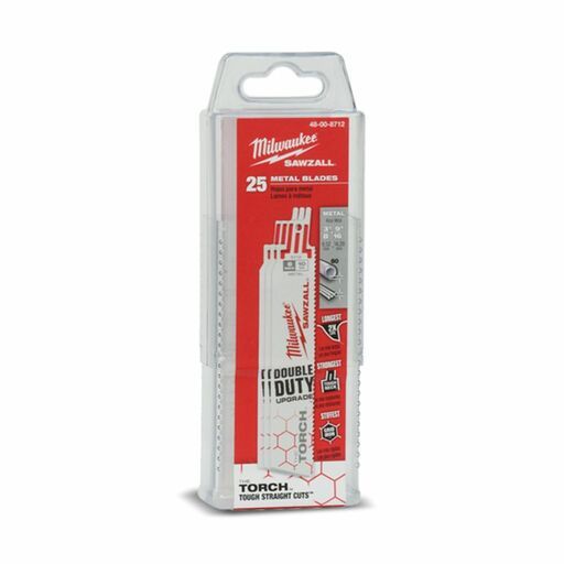 Milwaukee 48008782 25-Pack 150mm (6") 14TPI The Torch SAWZALL Metal Demolition Reciprocating Blades – image 6