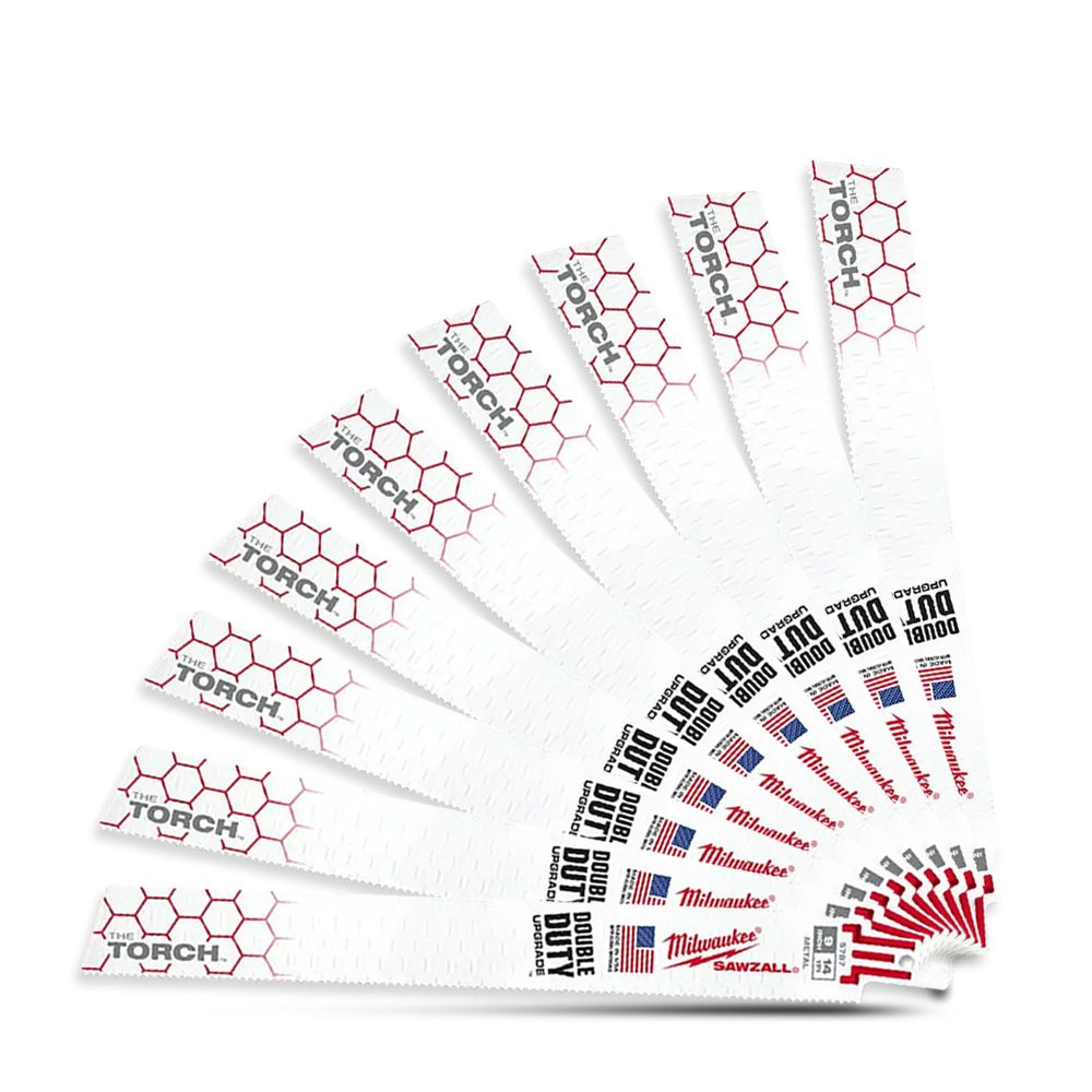 Milwaukee 48008787 25-Pack 230mm (9") 14TPI The Torch SAWZALL Metal Demolition Reciprocating Blades – image 4