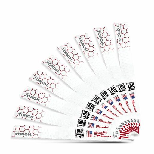 Milwaukee 48008787 25-Pack 230mm (9") 14TPI The Torch SAWZALL Metal Demolition Reciprocating Blades – image 4