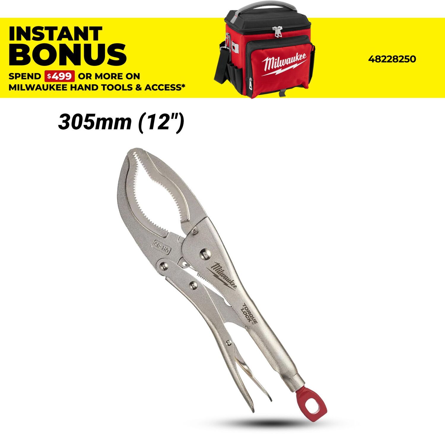 Milwaukee 48223541 305mm (12") TORQUE LOCK Large Jaw Locking Pliers – image 1