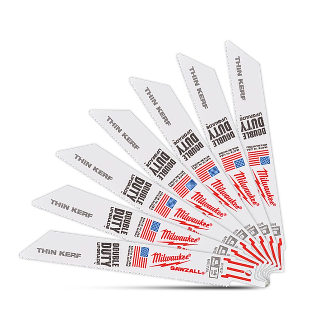 Milwaukee 48016182 50-Pack 150mm (6") 14TPI Thin Kerf Metal SAWZALL Metal Reciprocating Blades – image 4