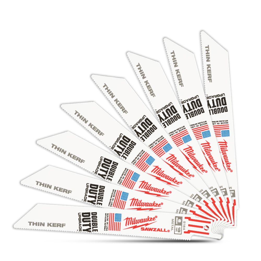 Milwaukee 48016184 50-Pack 150mm (6") 18TPI Thin Kerf SAWZALL Metal Reciprocating Blades – image 4