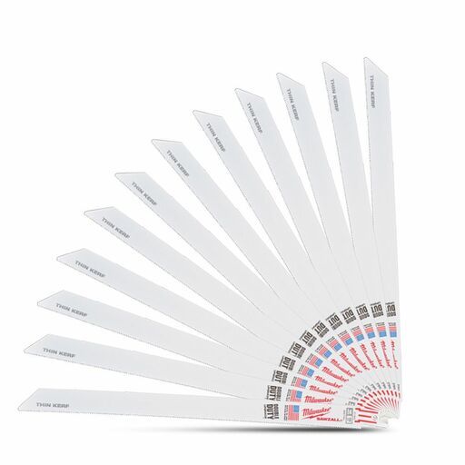 Milwaukee 48016189 50-Pack 300mm (12") 12TPI Ti=hin Kerf SAWZALL Metal Reciprocating Blades – image 4
