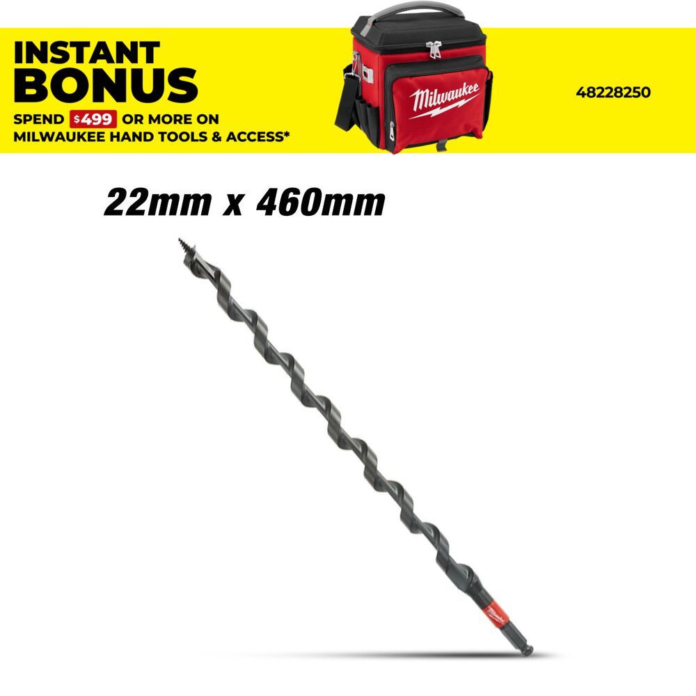 Milwaukee 48136762 22mm x 460mm SHOCKWAVE Power Utility Auger – image 1
