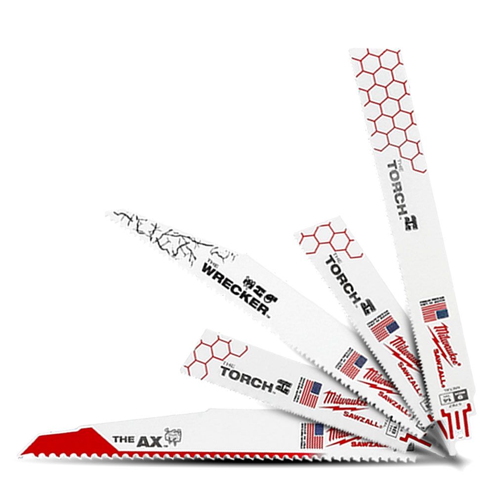 Milwaukee 49220220 5pce SAWZALL Demolition Blade Set – image 4