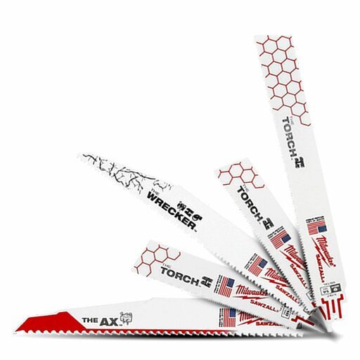 Milwaukee 49220220 5pce SAWZALL Demolition Blade Set – image 4