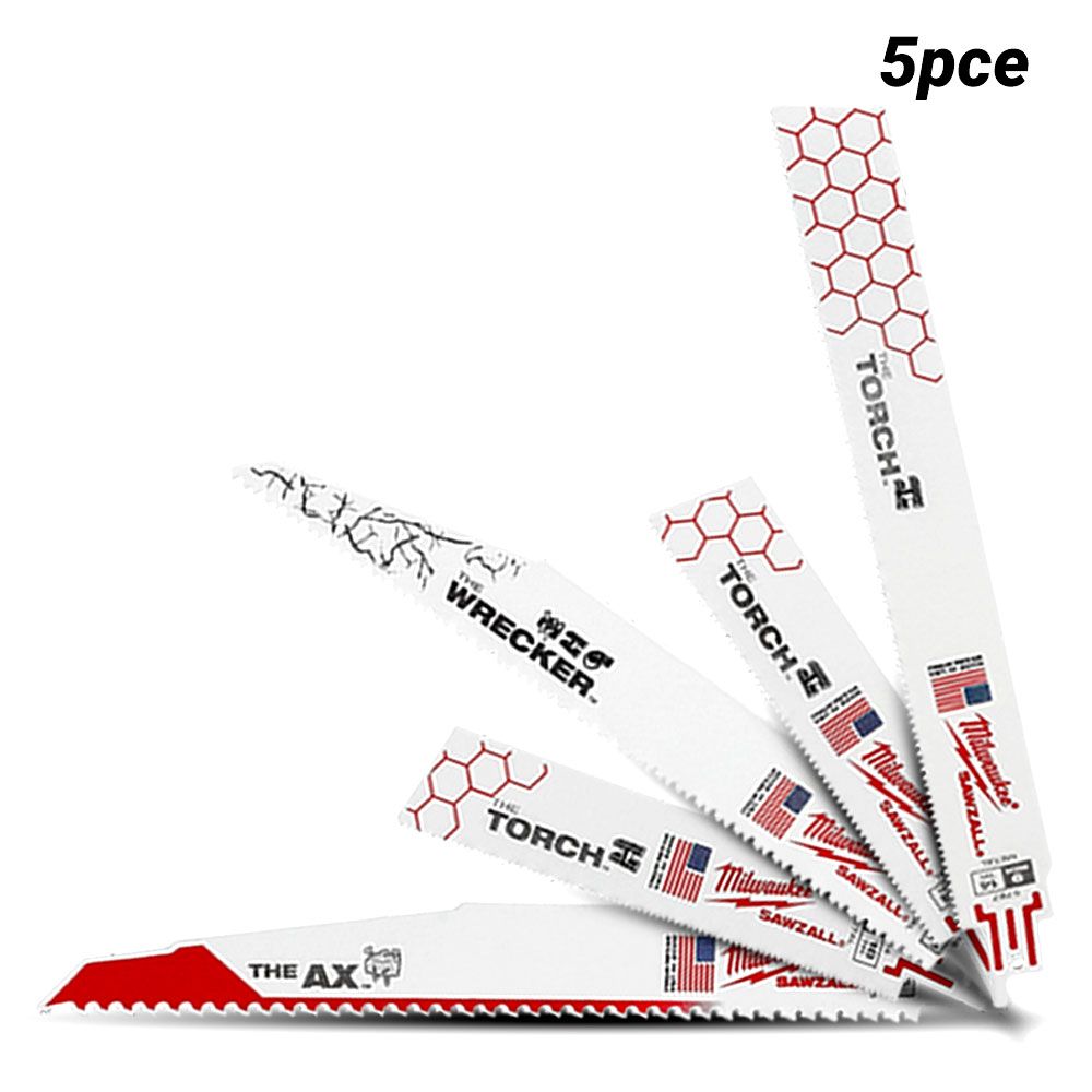 Milwaukee 49220220 5pce SAWZALL Demolition Blade Set – image 2