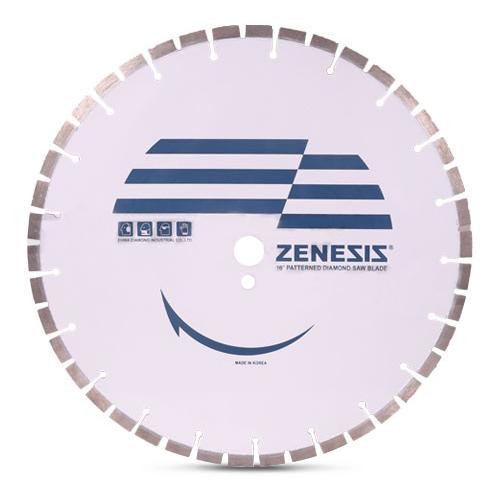 Ehwa ZLACC400 400mm (16") 4.8mm Thick Precut Concrete Zenesis Blade diamond allows a wide enough opening for a ring saw blade to slot into the precut. – image 1