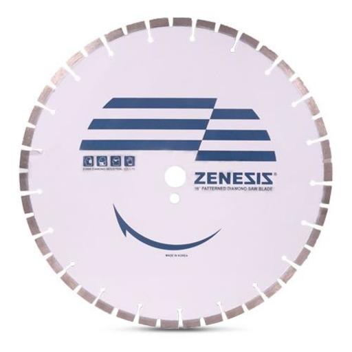 Ehwa ZLACC400 400mm (16") 4.8mm Thick Precut Concrete Zenesis Blade diamond allows a wide enough opening for a ring saw blade to slot into the precut.