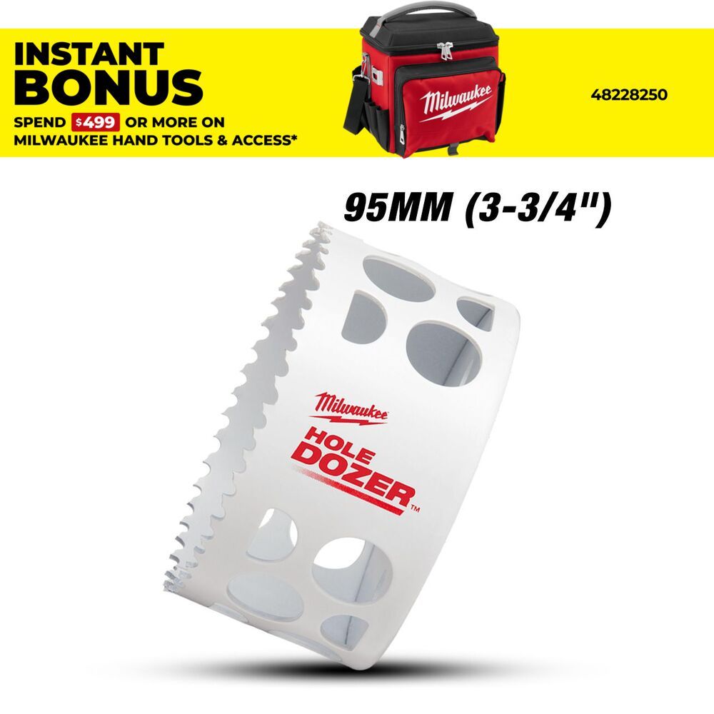 Milwaukee 49560203 95mm (3-3/4") HOLE DOZER Hang Sell Bi-Metal Hole Saw – image 1