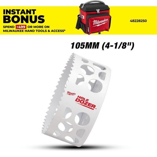 Milwaukee 49560217 105mm (4-1/8") HOLE DOZER™ Bi-Metal Hang Sell Hole Saw