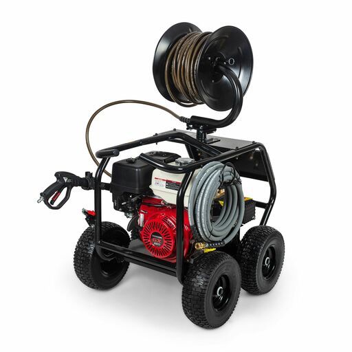 Typhoon HTP4500+SPR30 13HP 4500PSI Honda Powered Petrol Pressure Washer With Turbo Head w/ 30M High Pressure Hose Reel With Fittings